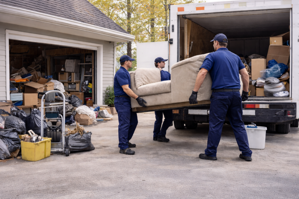 men moving junk